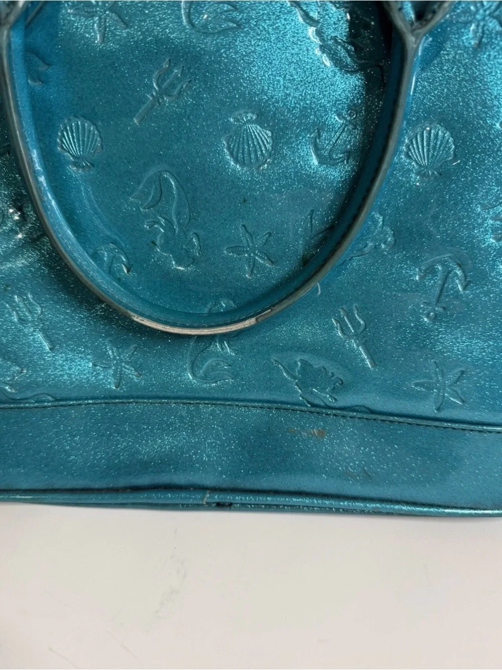 Vtg Loungefly The Little Mermaid Teal bag Used Disney Rare
